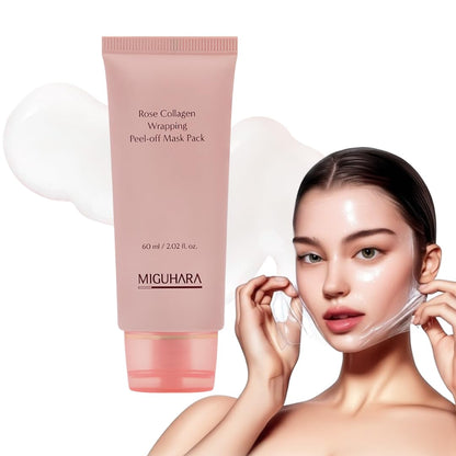 MIGUHARA Rose Collagen Wrapping Peel-off Mask Pack