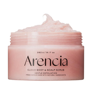 Arencia Fresh Cloud Sea Salt Body & Scalp Scrub (Pink), 9.17oz
