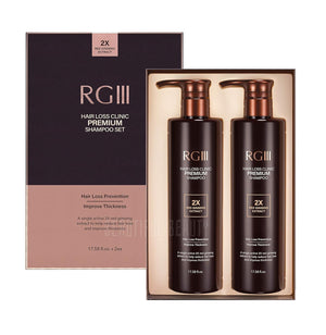 RG3 RGIII PREMIUM HAIR LOSS CLINIC SHAMPOO (TWO BOTTLE SET)